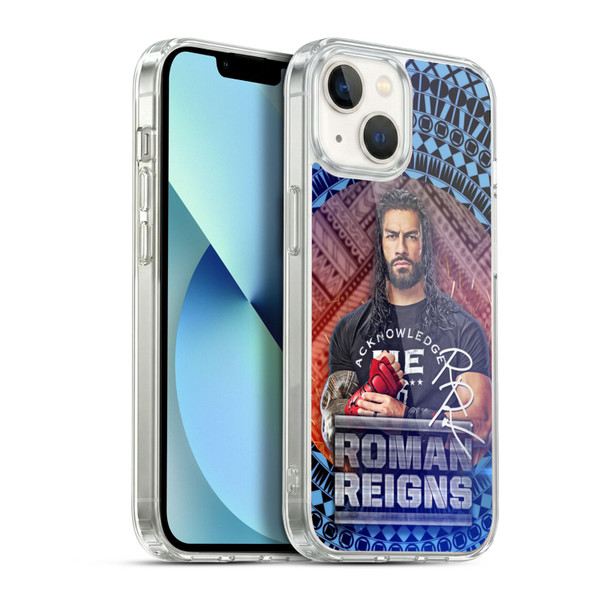 WWE Roman Reigns Tribal Pattern Soft Gel Case for Apple iPhone 13