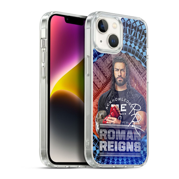WWE Roman Reigns Tribal Pattern Soft Gel Case for Apple iPhone 14