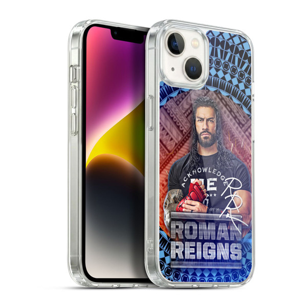WWE Roman Reigns Tribal Pattern Soft Gel Case for Apple iPhone 14 Plus & MagSafe