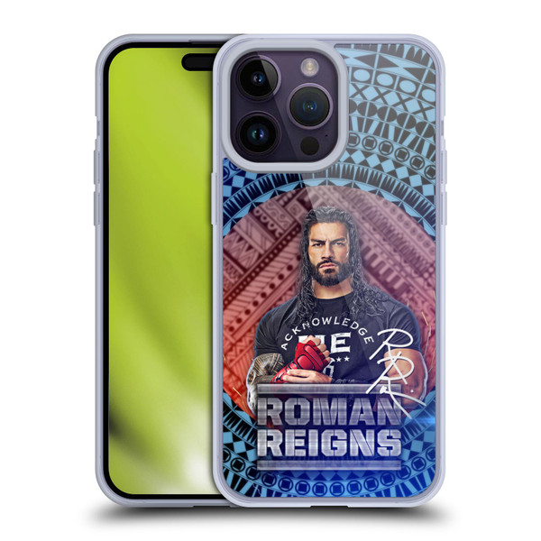 WWE Roman Reigns Tribal Pattern Soft Gel Case for Apple iPhone 14 Pro Max & MagSafe