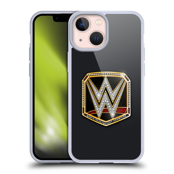 WWE Title Belts World Heavyweight Champion Soft Gel Case for Apple iPhone 13 Mini