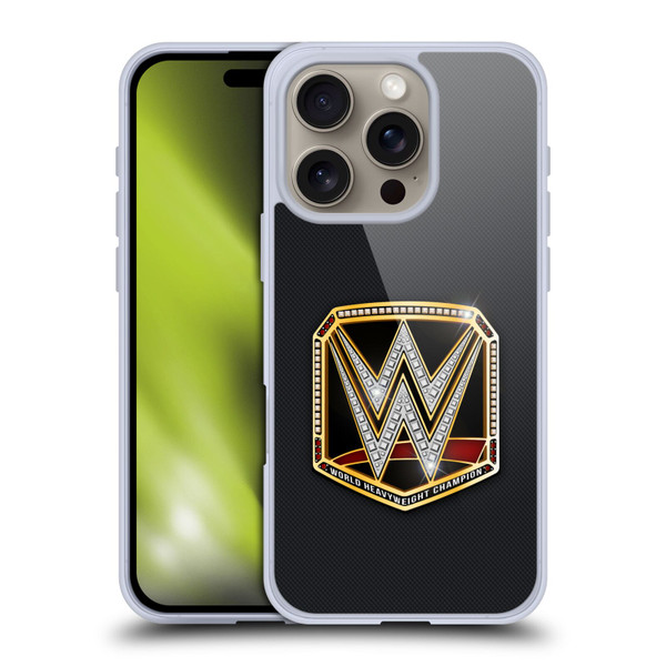 WWE Title Belts World Heavyweight Champion Soft Gel Case for Apple iPhone 16 Pro