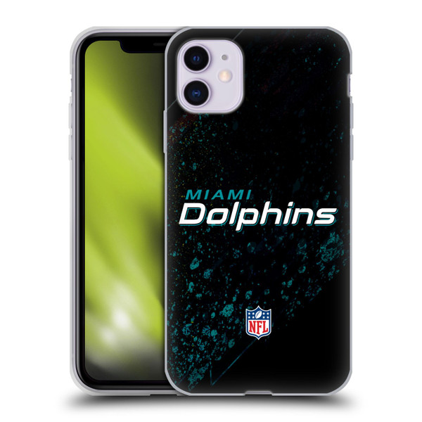NFL Miami Dolphins Logo Blur Soft Gel Case for Apple iPhone 11