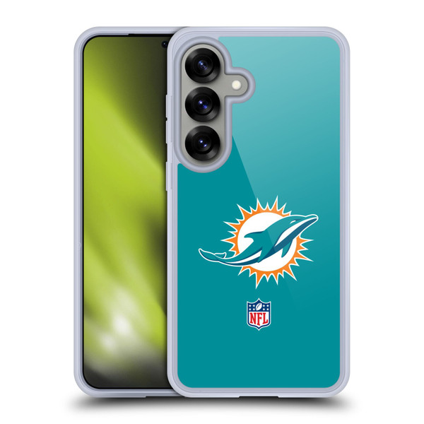 NFL Miami Dolphins Logo Plain Soft Gel Case for Samsung Galaxy S25