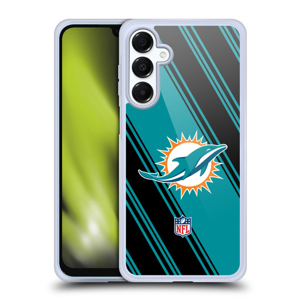 NFL Miami Dolphins Artwork Stripes Soft Gel Case for Samsung Galaxy A16 5G