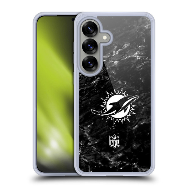 NFL Miami Dolphins Artwork Marble Soft Gel Case for Samsung Galaxy S25
