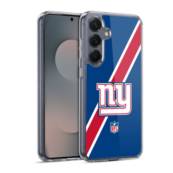 NFL New York Giants Logo Stripes Soft Gel Case for Samsung Galaxy S25 & MagSafe