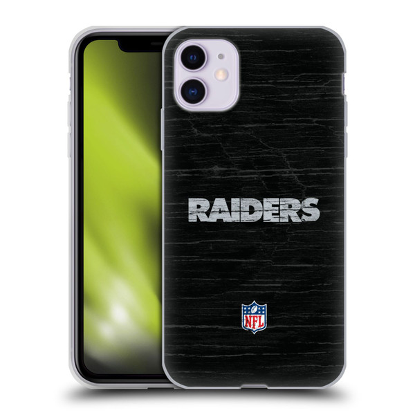 NFL Las Vegas Raiders Logo Distressed Look Soft Gel Case for Apple iPhone 11