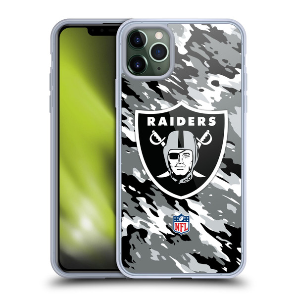 NFL Las Vegas Raiders Logo Camou Soft Gel Case for Apple iPhone 11 Pro Max