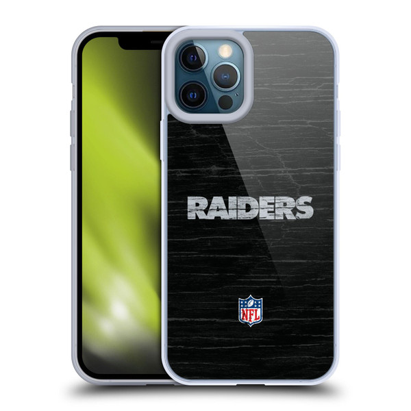 NFL Las Vegas Raiders Logo Distressed Look Soft Gel Case for Apple iPhone 12 Pro Max
