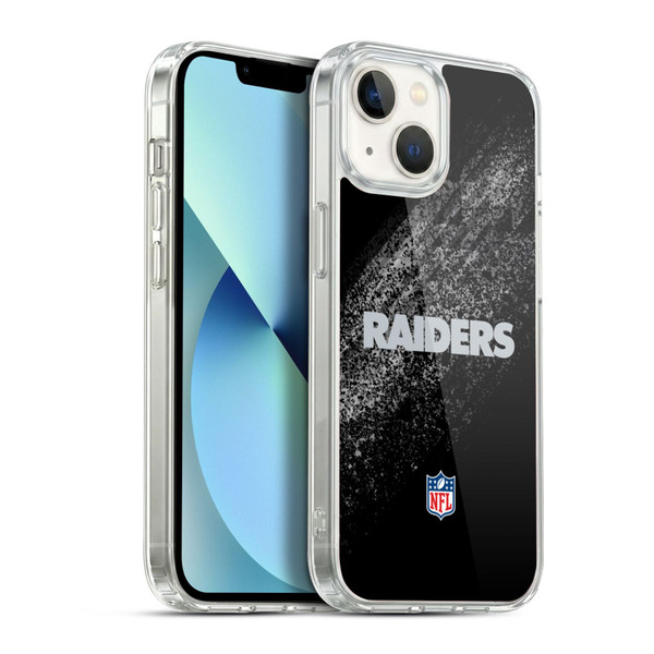 NFL Las Vegas Raiders Logo Blur Soft Gel Case for Apple iPhone 13