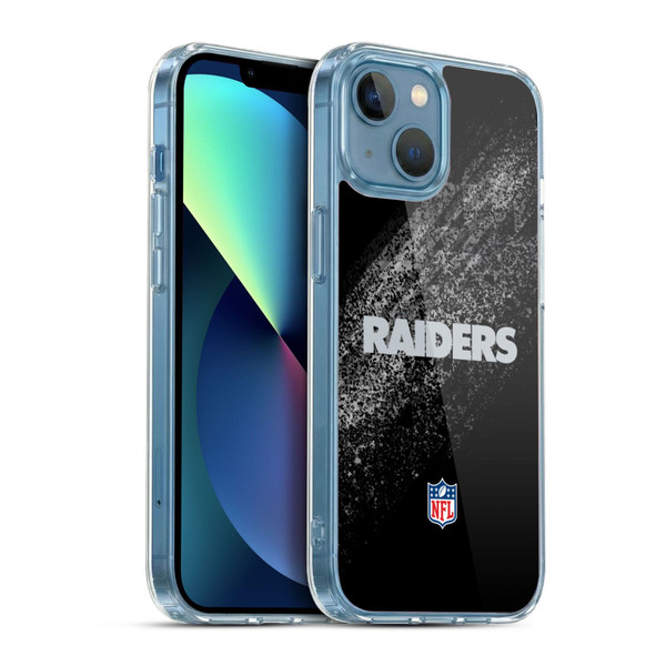 NFL Las Vegas Raiders Logo Blur Soft Gel Case for Apple iPhone 13 Mini & MagSafe