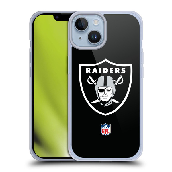 NFL Las Vegas Raiders Logo Plain Soft Gel Case for Apple iPhone 14