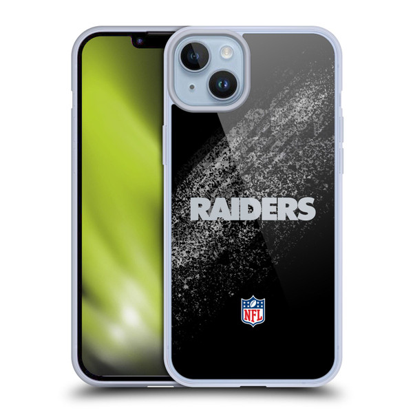 NFL Las Vegas Raiders Logo Blur Soft Gel Case for Apple iPhone 14 Plus
