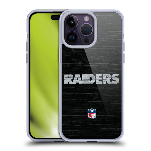 NFL Las Vegas Raiders Logo Distressed Look Soft Gel Case for Apple iPhone 14 Pro Max