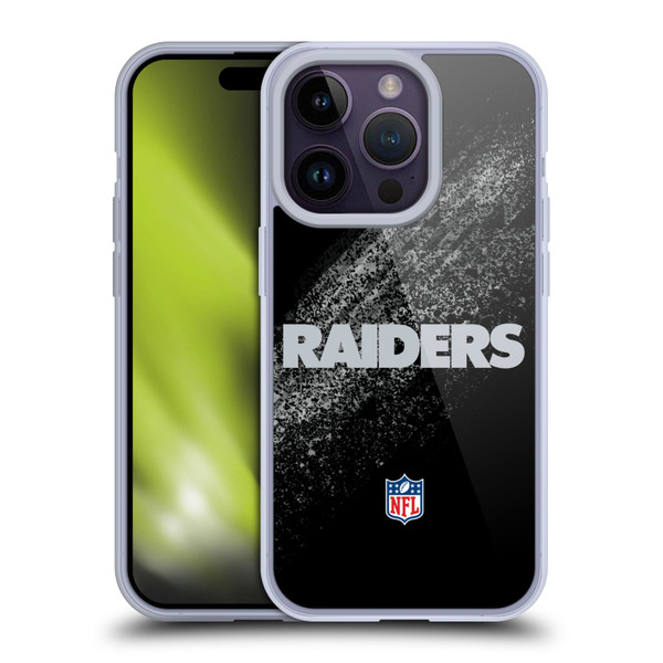 NFL Las Vegas Raiders Logo Blur Soft Gel Case for Apple iPhone 14 Pro