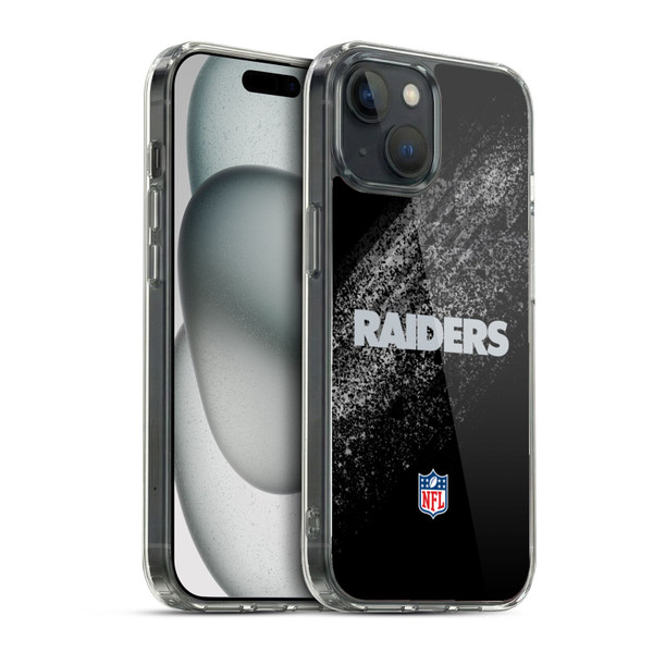 NFL Las Vegas Raiders Logo Blur Soft Gel Case for Apple iPhone 15 & MagSafe