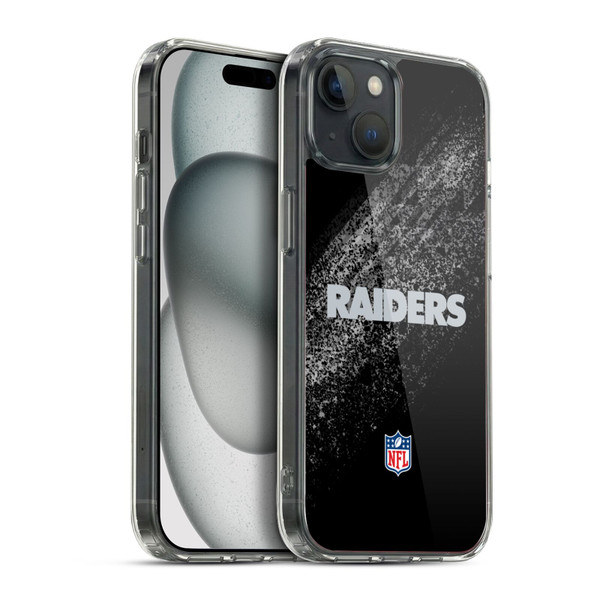 NFL Las Vegas Raiders Logo Blur Soft Gel Case for Apple iPhone 15 Plus & MagSafe