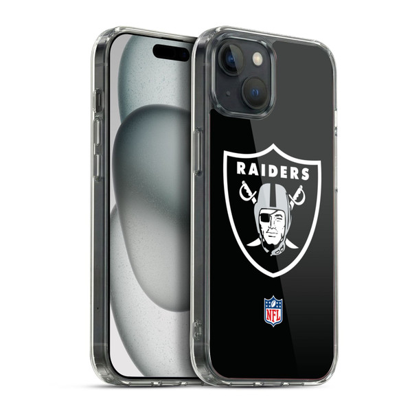 NFL Las Vegas Raiders Logo Plain Soft Gel Case for Apple iPhone 15 Plus & MagSafe