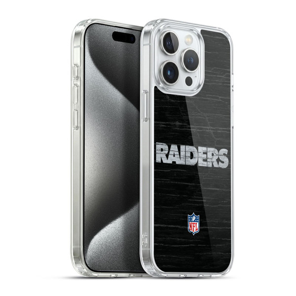 NFL Las Vegas Raiders Logo Distressed Look Soft Gel Case for Apple iPhone 15 Pro Max & MagSafe
