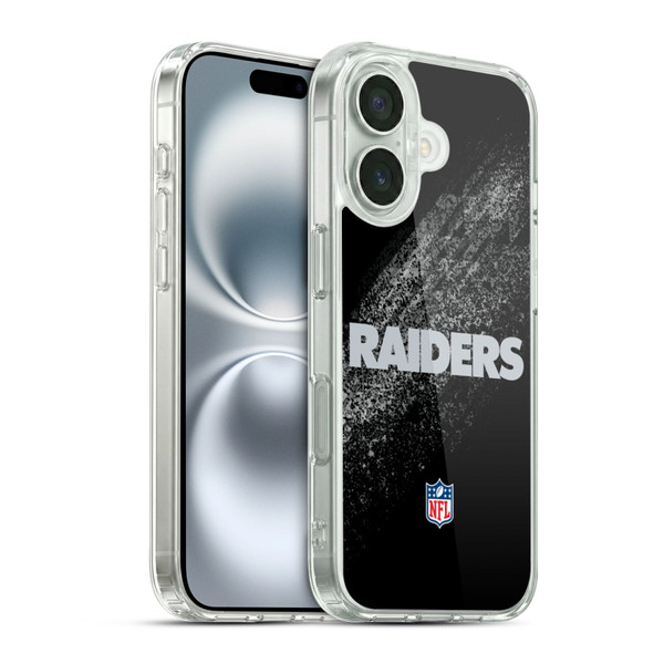 NFL Las Vegas Raiders Logo Blur Soft Gel Case for Apple iPhone 16 & MagSafe
