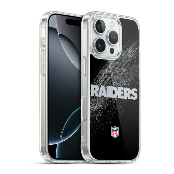 NFL Las Vegas Raiders Logo Blur Soft Gel Case for Apple iPhone 16 Pro & MagSafe