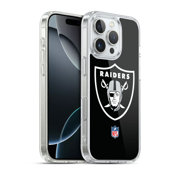 NFL Las Vegas Raiders Logo Plain Soft Gel Case for Apple iPhone 16 Pro & MagSafe
