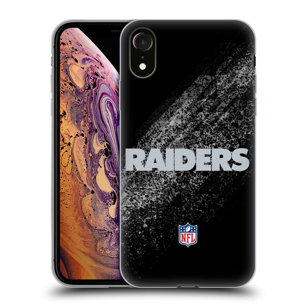 NFL Las Vegas Raiders Logo Blur Soft Gel Case for Apple iPhone XR