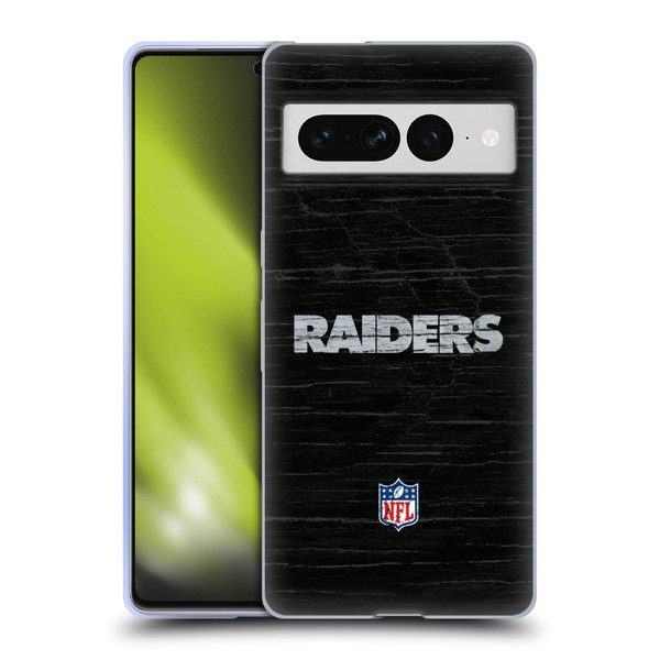 NFL Las Vegas Raiders Logo Distressed Look Soft Gel Case for Google Pixel 7 Pro