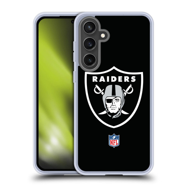 NFL Las Vegas Raiders Logo Plain Soft Gel Case for Samsung Galaxy S24 FE