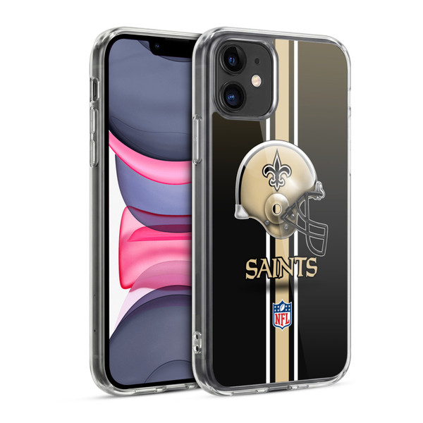 NFL New Orleans Saints Logo Helmet Soft Gel Case for Apple iPhone 11