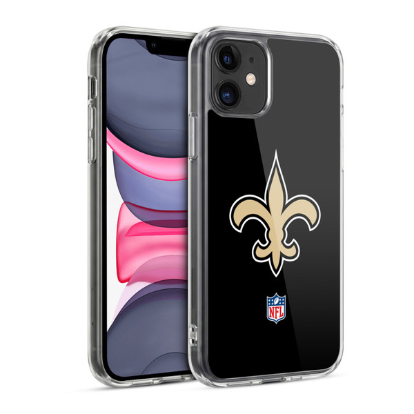 NFL New Orleans Saints Logo Plain Soft Gel Case for Apple iPhone 11