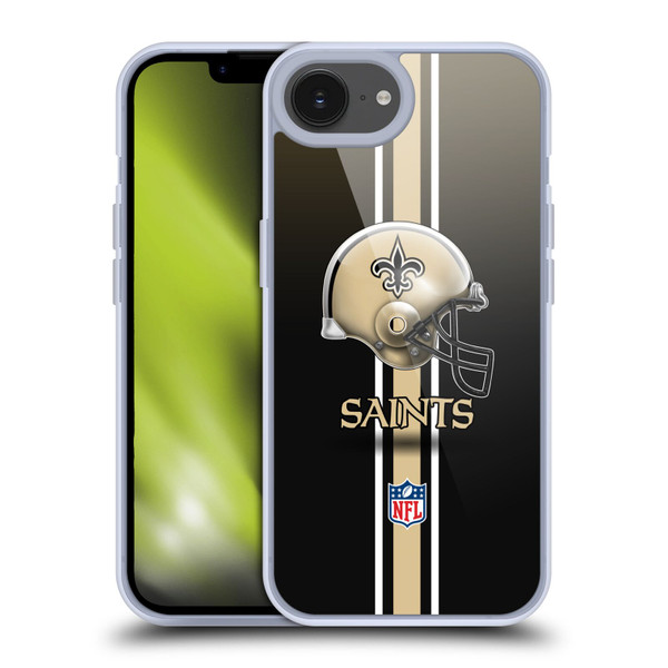 NFL New Orleans Saints Logo Helmet Soft Gel Case for Apple iPhone 16e