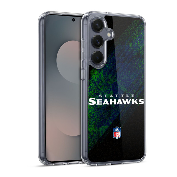 NFL Seattle Seahawks Logo Blur Soft Gel Case for Samsung Galaxy S25 & MagSafe