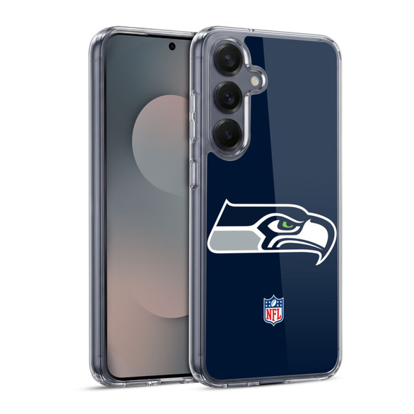 NFL Seattle Seahawks Logo Plain Soft Gel Case for Samsung Galaxy S25 & MagSafe