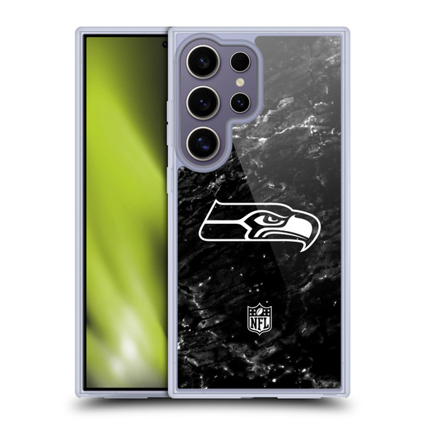 NFL Seattle Seahawks Artwork Marble Soft Gel Case for Samsung Galaxy S25 Ultra