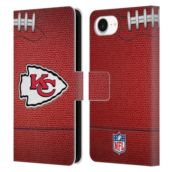 NFL Kansas City Chiefs Graphics Football Leather Book Wallet Case Cover For Apple iPhone 16e