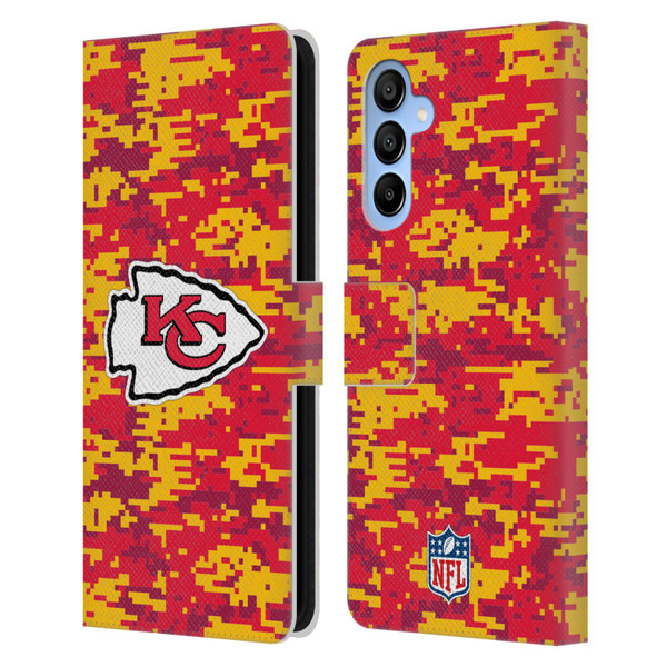 NFL Kansas City Chiefs Graphics Digital Camouflage Leather Book Wallet Case Cover For Samsung Galaxy A16 5G
