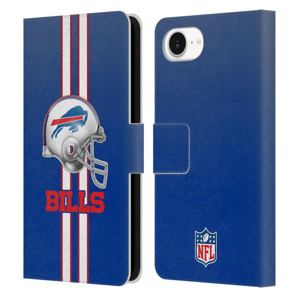NFL Buffalo Bills Logo Helmet Leather Book Wallet Case Cover For Apple iPhone 16e