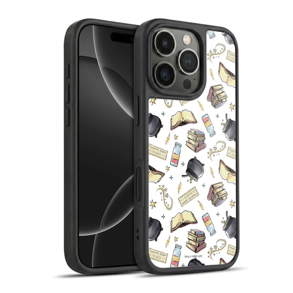 Harry Potter Deathly Hallows XIII Hogwarts Pattern Gel Armour Case For Apple iPhone 16 Pro