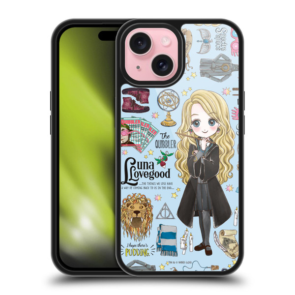 Harry Potter Deathly Hallows XXXVII Luna Pattern Gel Armour Case For Apple iPhone 15 Harry Potter Deathly Hallows XXXVII Luna Pattern Gel Armour Case For Apple iPhone 15