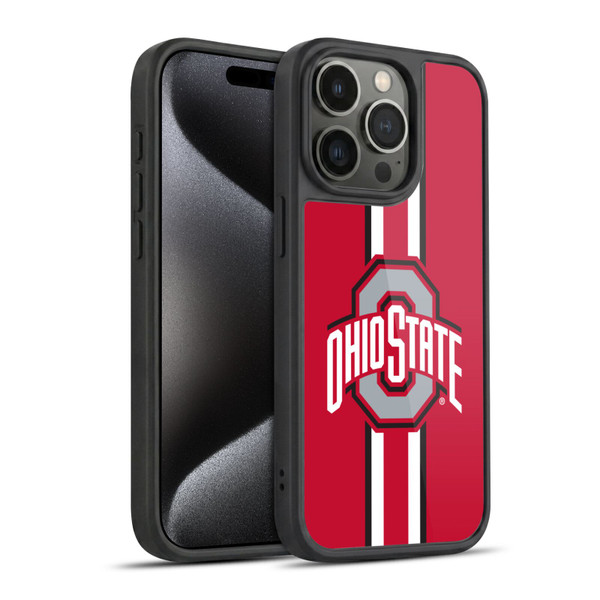 Ohio State University Logo Stripes Gel Armour Case For Apple iPhone 15 Pro