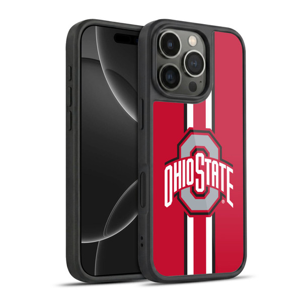 Ohio State University Logo Stripes Gel Armour Case For Apple iPhone 16 Pro