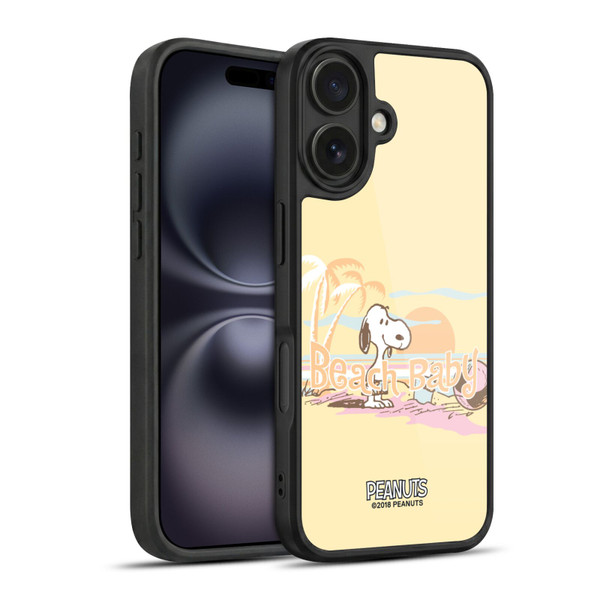 Peanuts Beach Snoopy Sunset Gel Armour Case For Apple iPhone 16