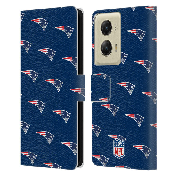 NFL New England Patriots Artwork Patterns Leather Book Wallet Case Cover For Motorola Moto G Stylus 5G (2024)