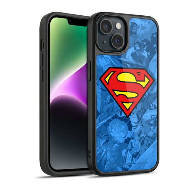 Superman DC Comics Comicbook Art Collage Gel Armour Case For Apple iPhone 14