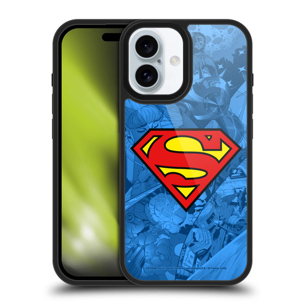 Superman DC Comics Comicbook Art Collage Gel Armour Case For Apple iPhone 16