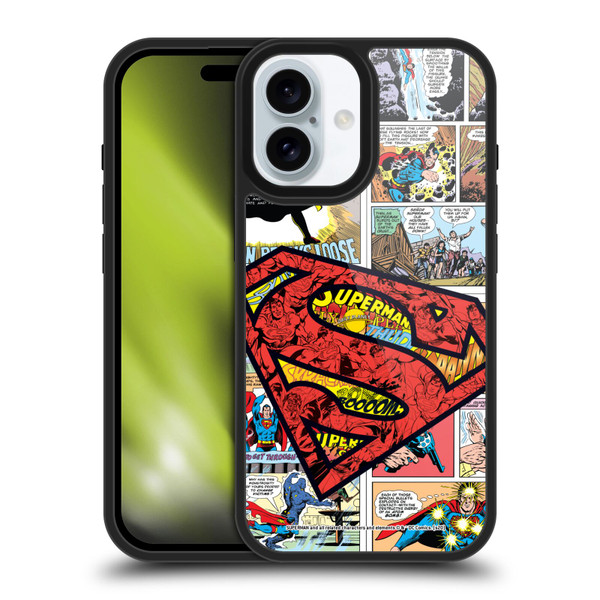 Superman DC Comics Comicbook Art Oversized Logo Gel Armour Case For Apple iPhone 16