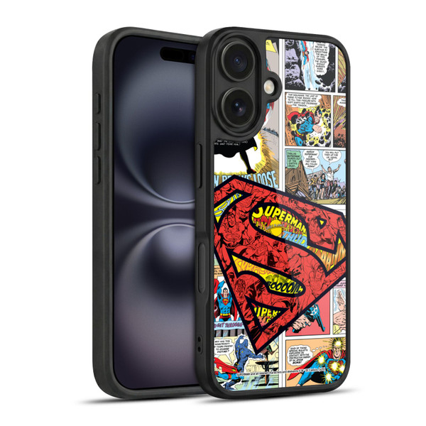 Superman DC Comics Comicbook Art Oversized Logo Gel Armour Case For Apple iPhone 16