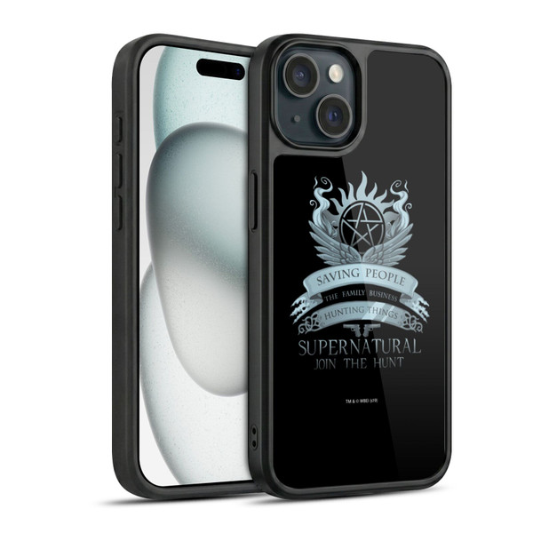 Supernatural Vectors Saving People Logo Gel Armour Case For Apple iPhone 15